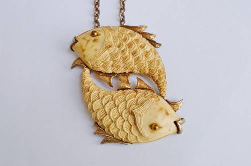 Luca Razza Jewelry, Pisces pendant, 1973, American